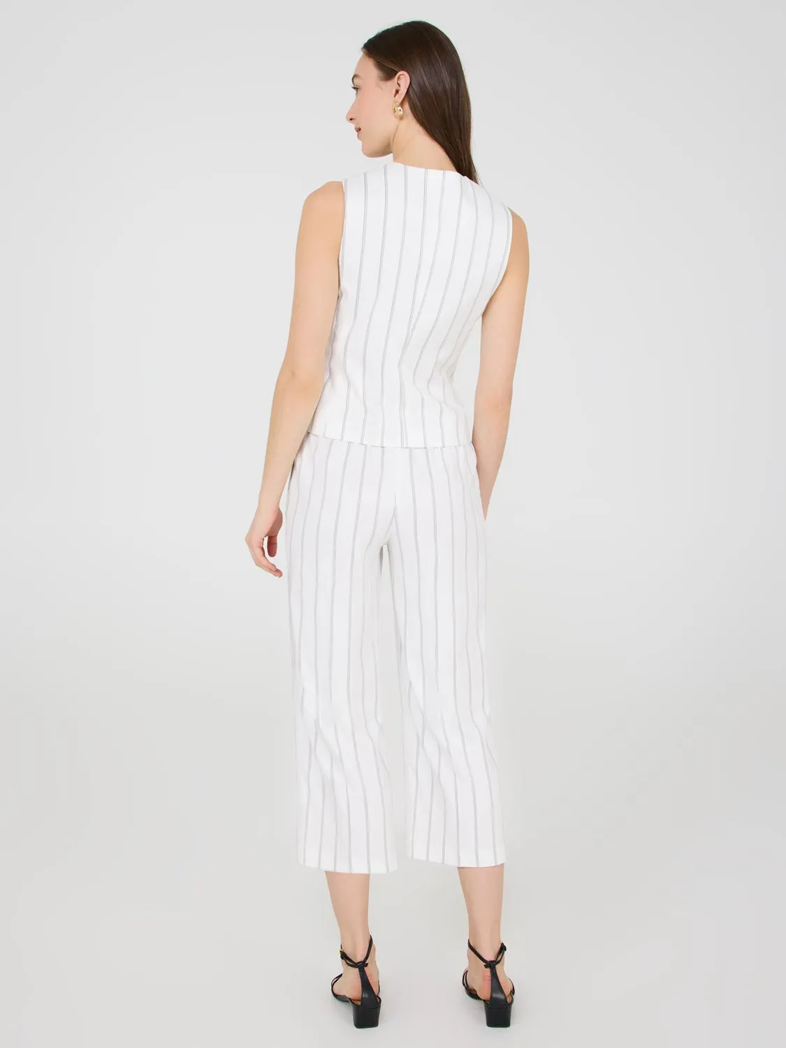 4-Button Striped Vest