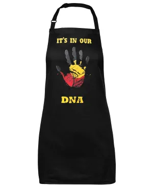 Aboriginal Flag In Our DNA Hand Print BBQ Apron (Black)