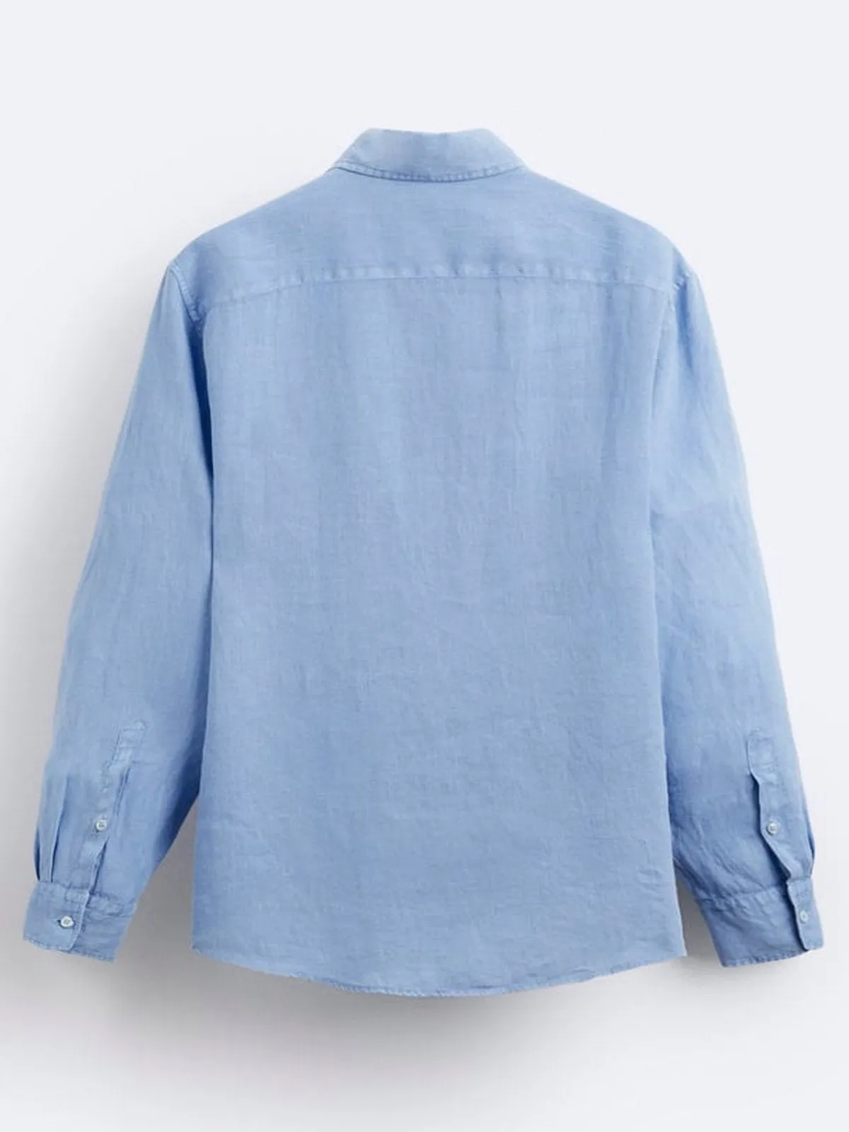 Alohadaddy Beach Vacation Blue Long Sleeve Shirt Textured Breathable Comfortable Aloha Button Camp Shirts