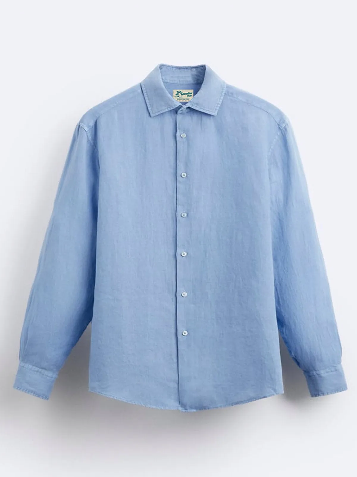 Alohadaddy Beach Vacation Blue Long Sleeve Shirt Textured Breathable Comfortable Aloha Button Camp Shirts