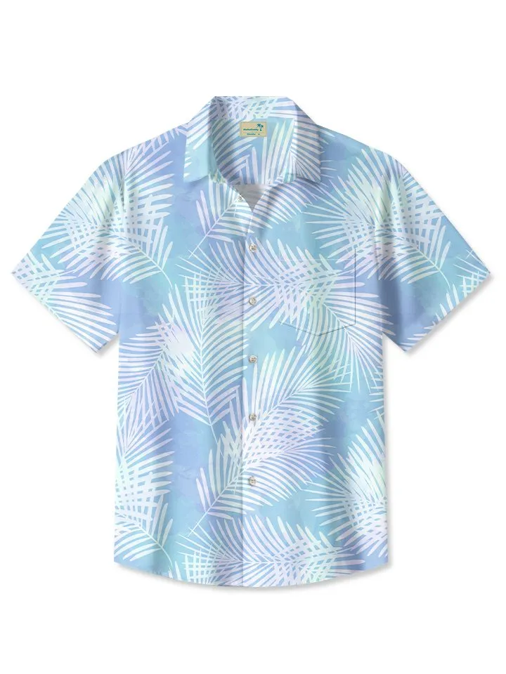 Alohadaddy Hawaiian Tropical Leaves Floral Ombre Beach Breathable Shirt