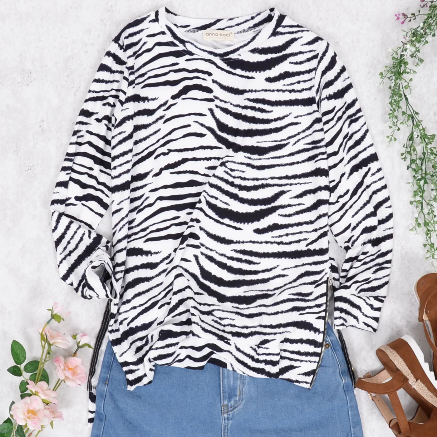 Anna-Kaci Women's Camouflage Long Sleeve Pullover Tunic Top Fall Crewneck Sweatshirts
