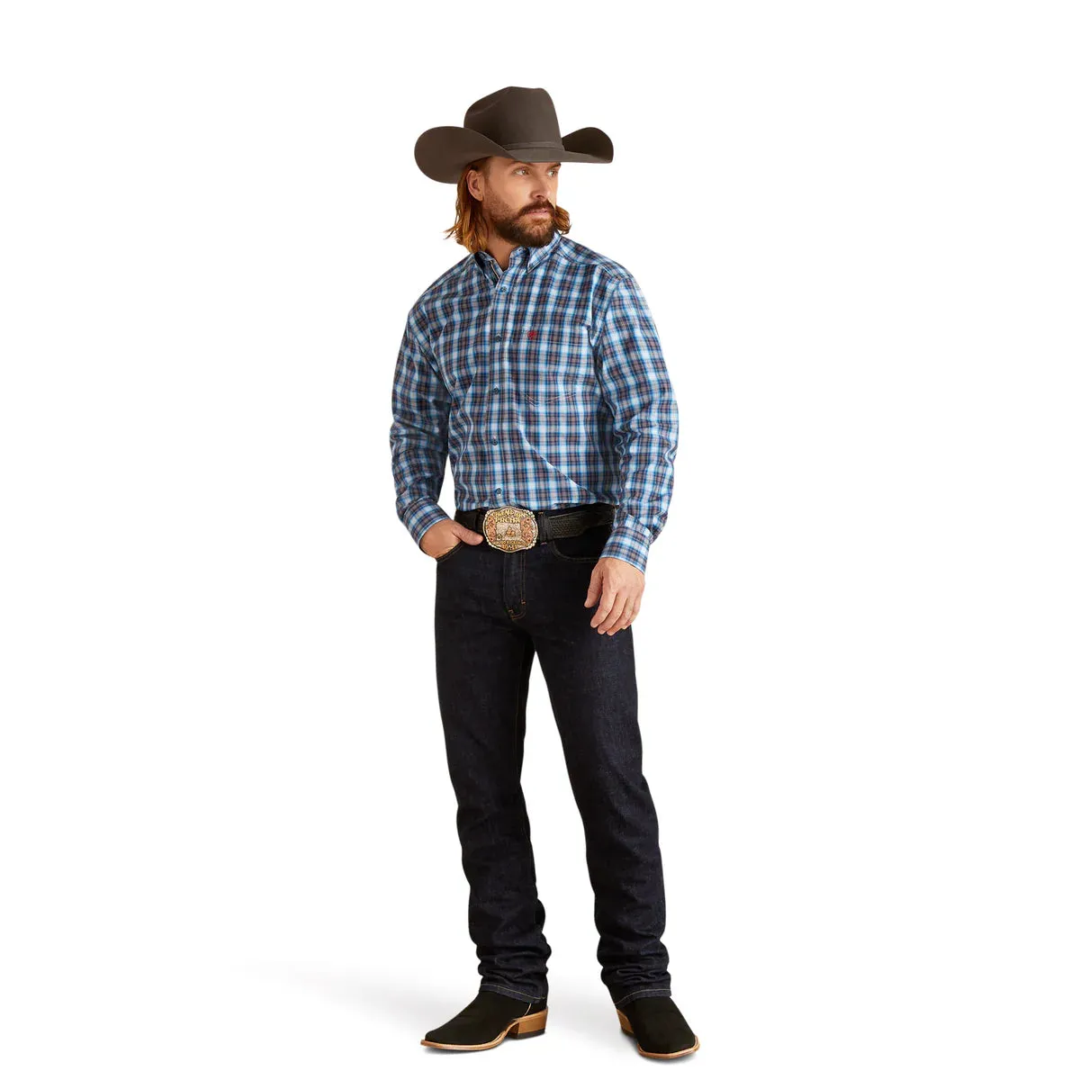 Ariat Men's Pro Series Parrin LS Shirt - White
