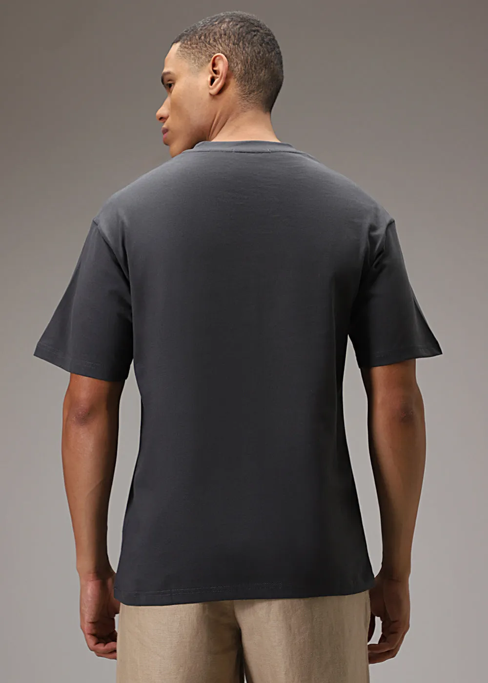 Artistic Array Grey Oversized T-shirt