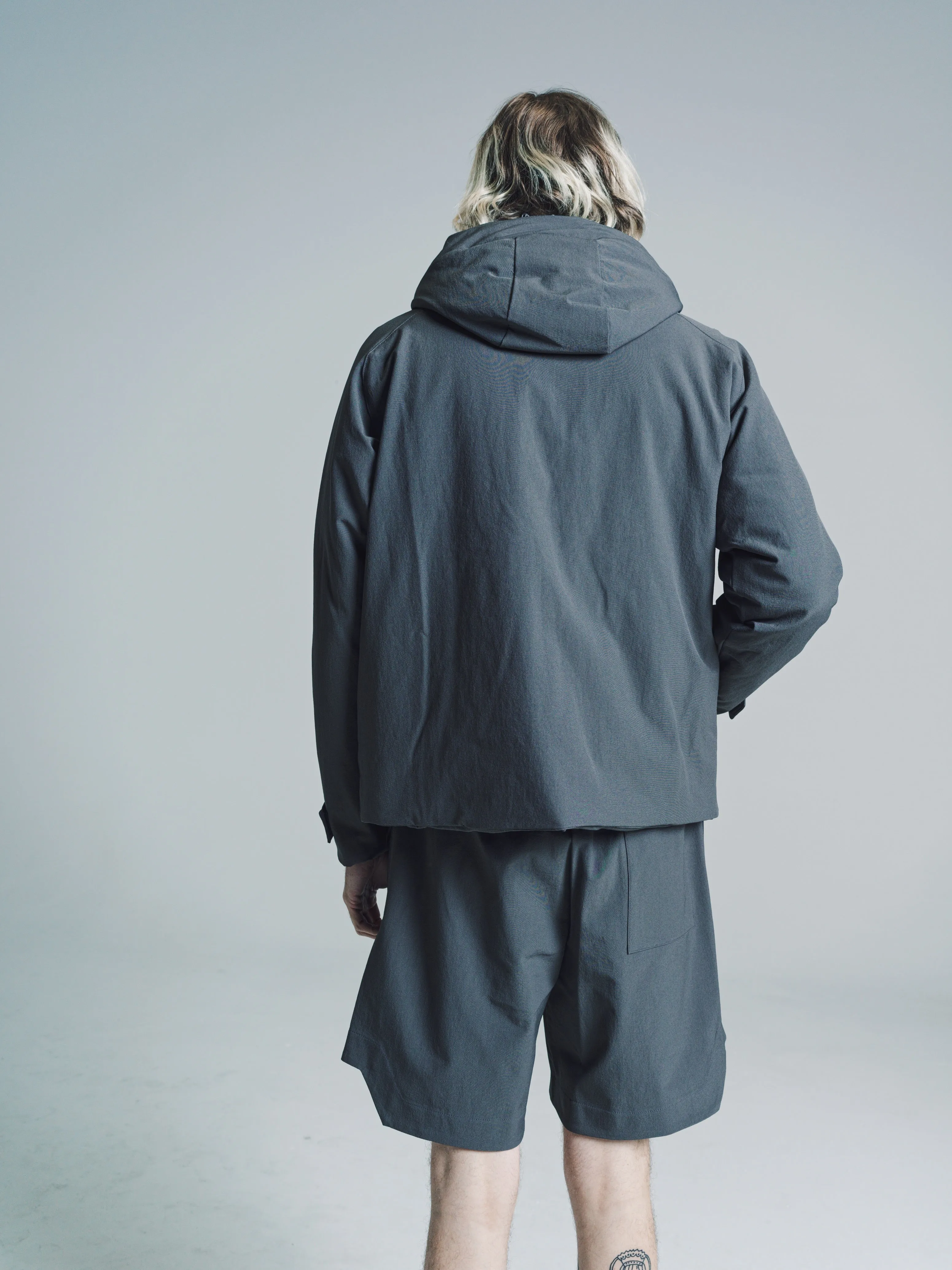 Asfalt Grey Utility Cut Shorts