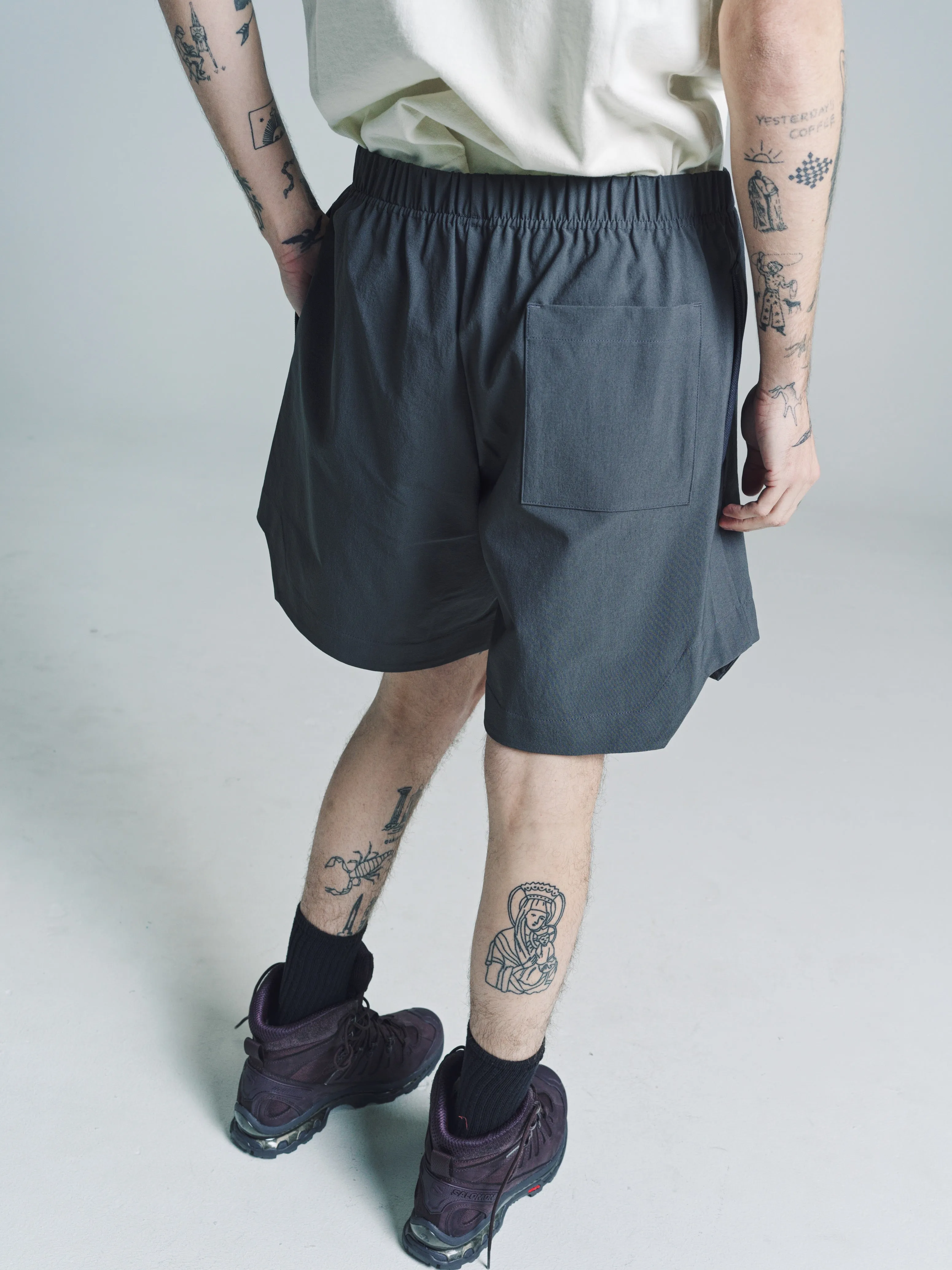 Asfalt Grey Utility Cut Shorts