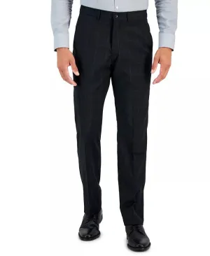 AX Armani Exchange Men's Slim Fit Windowpane Suit Dress Pants Black 36 x 30