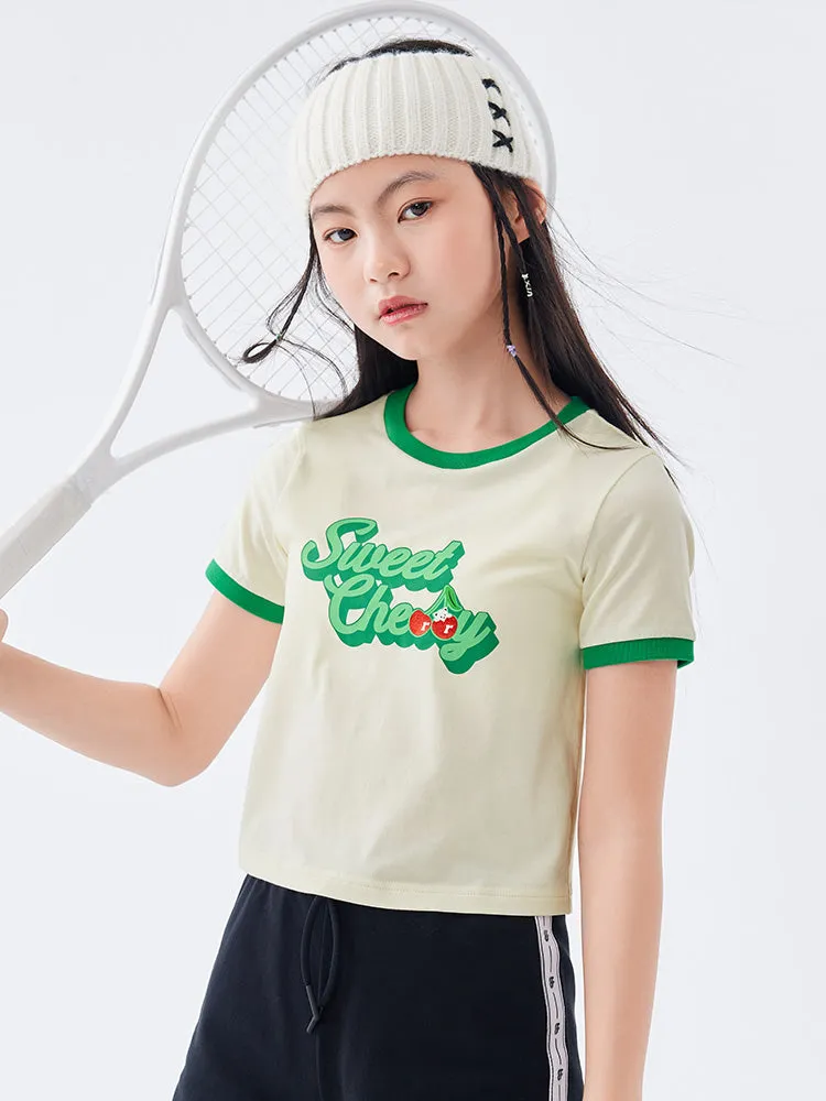 balabala Kid sweet cool fashion short-sleeved T-shirt 7-14 years