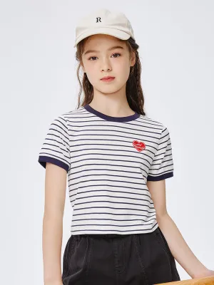 balabala Kid sweet cool fashion short-sleeved T-shirt 7-14 years