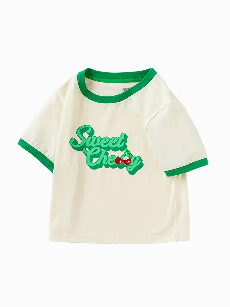 balabala Kid sweet cool fashion short-sleeved T-shirt 7-14 years
