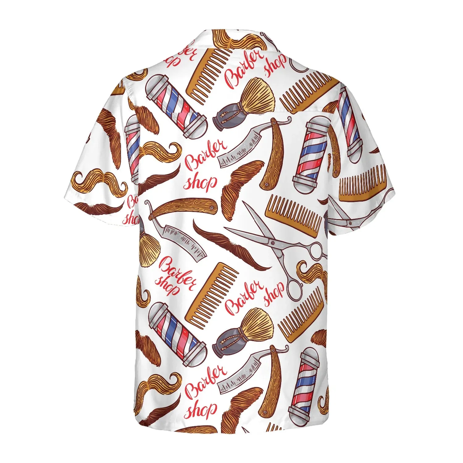 Barber Tool Whisker Pattern Hawaiian Shirt, Barber Symbol Barber's Life Aloha Shirt Summer For Men, Best Gift For Barber, Summer, Husband, Boyfriend
