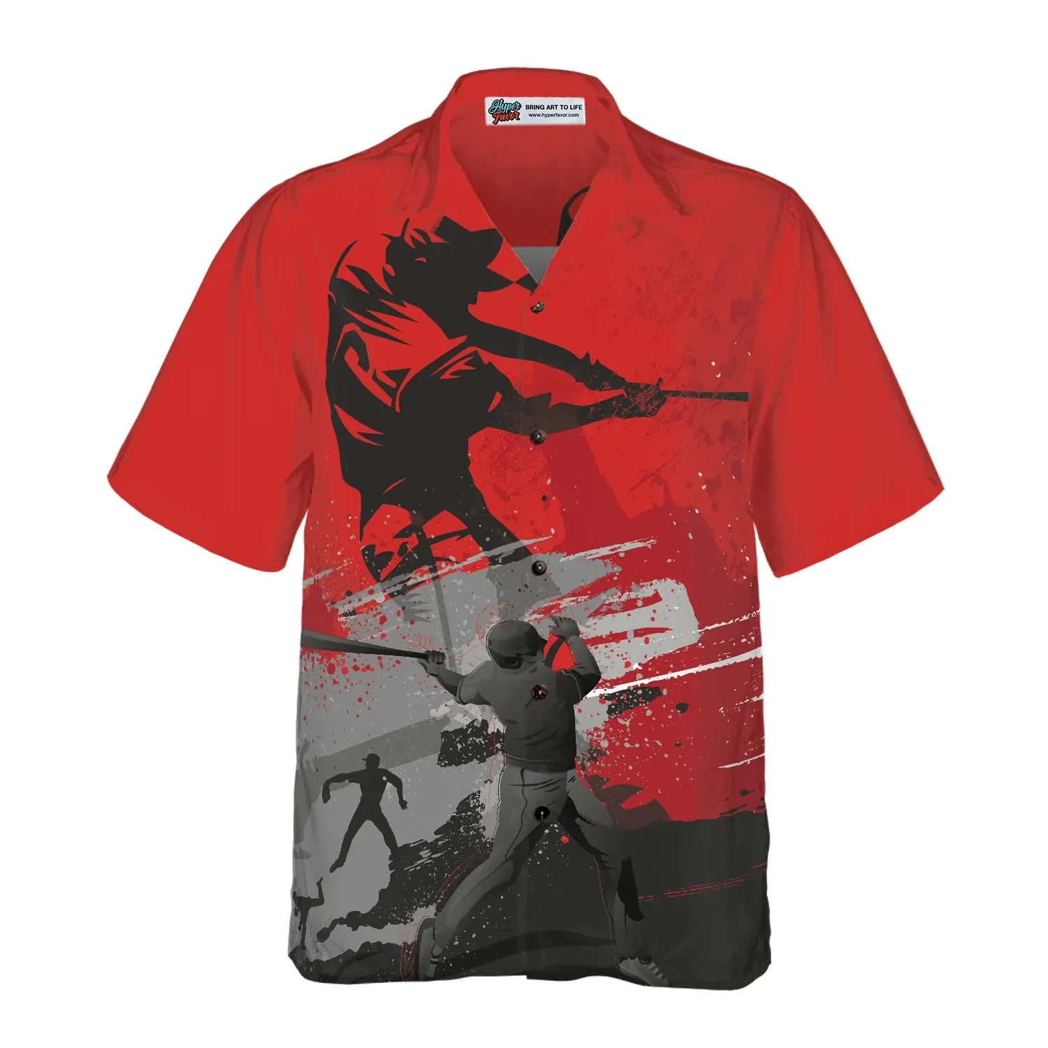 Baseball Red Is The New Black Hawaiian Shirt, Baseball Aloha Shirt For Men- Perfect Gift For Baseball Lovers, Friends, Husband, Boyfriend, Family