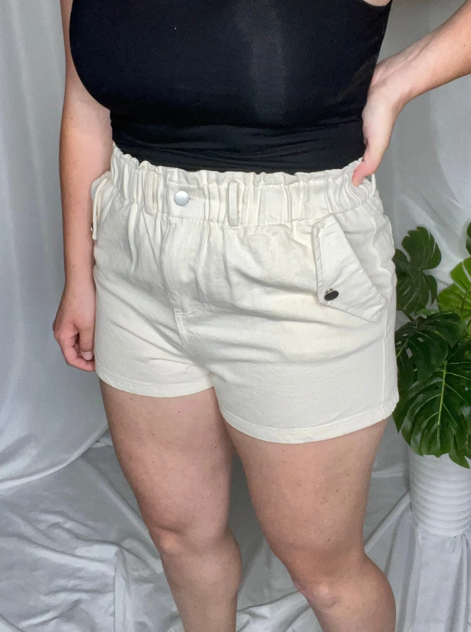Beach Town paper bag shorts