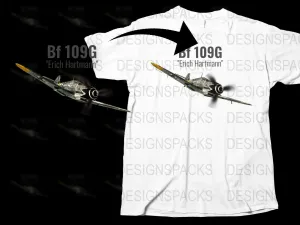 Bf 109G Erich Hartmann Legendary Fighter Png Digital Download