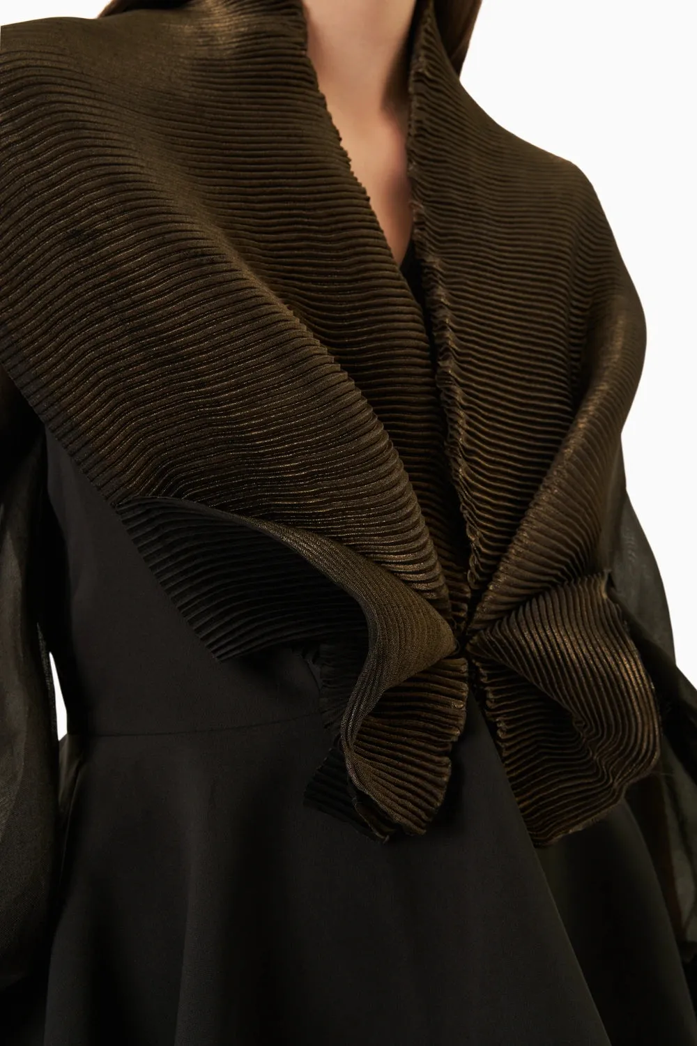 Black Copper Love Top With Pleat Pants