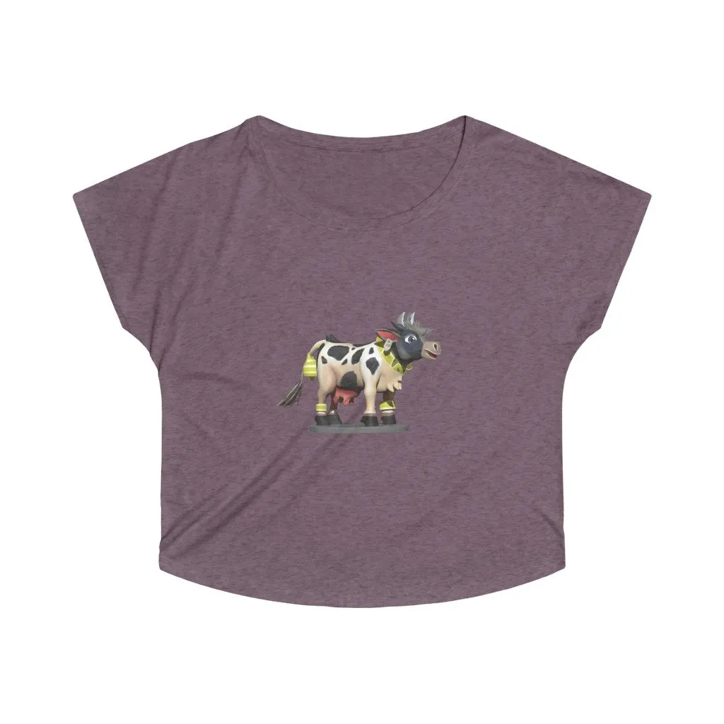 Black Cow Women's Tri-Blend Dolman