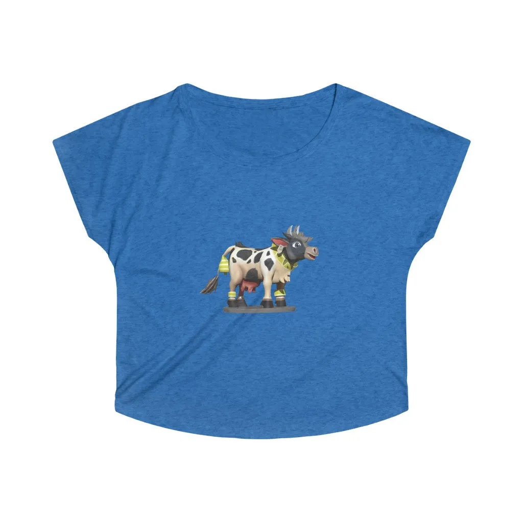 Black Cow Women's Tri-Blend Dolman