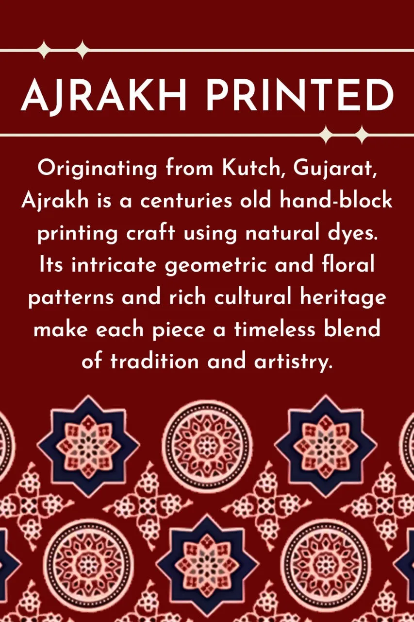 Black Half Sleeve Ajrakh Printed Cotton Mens Shirt 10071085