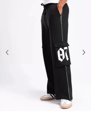 Black Minimalistic Trackpants