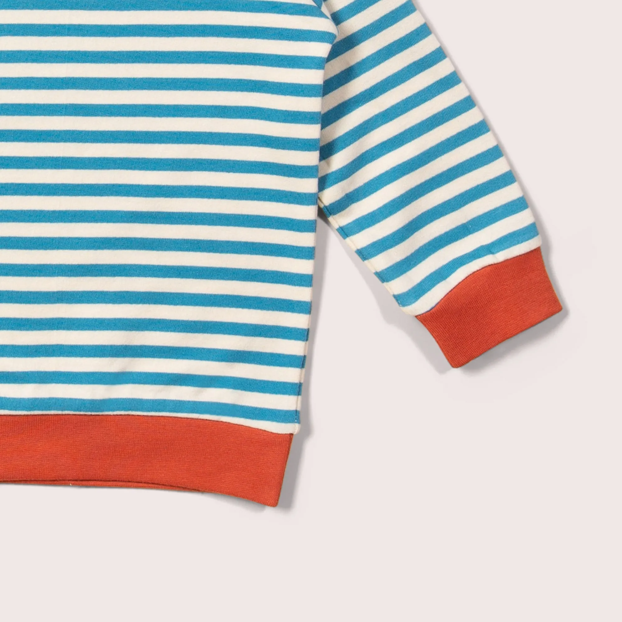 Blue Striped Marl Raglan Sweatshirt