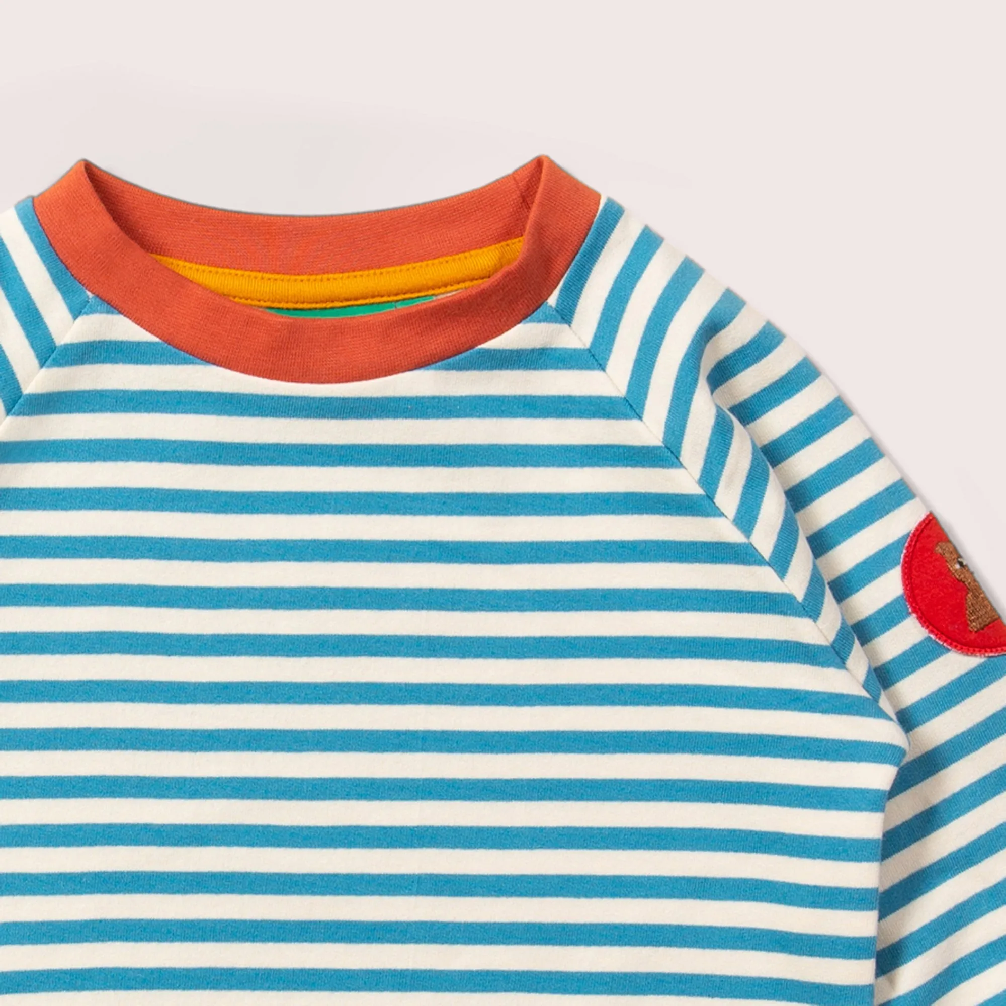 Blue Striped Marl Raglan Sweatshirt