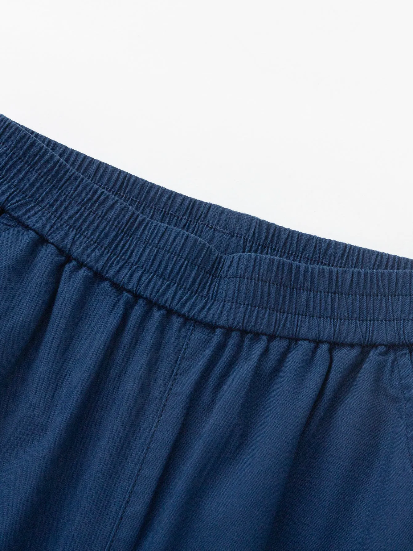 Boy Daily Life Dark Blue Solid Color Trousers