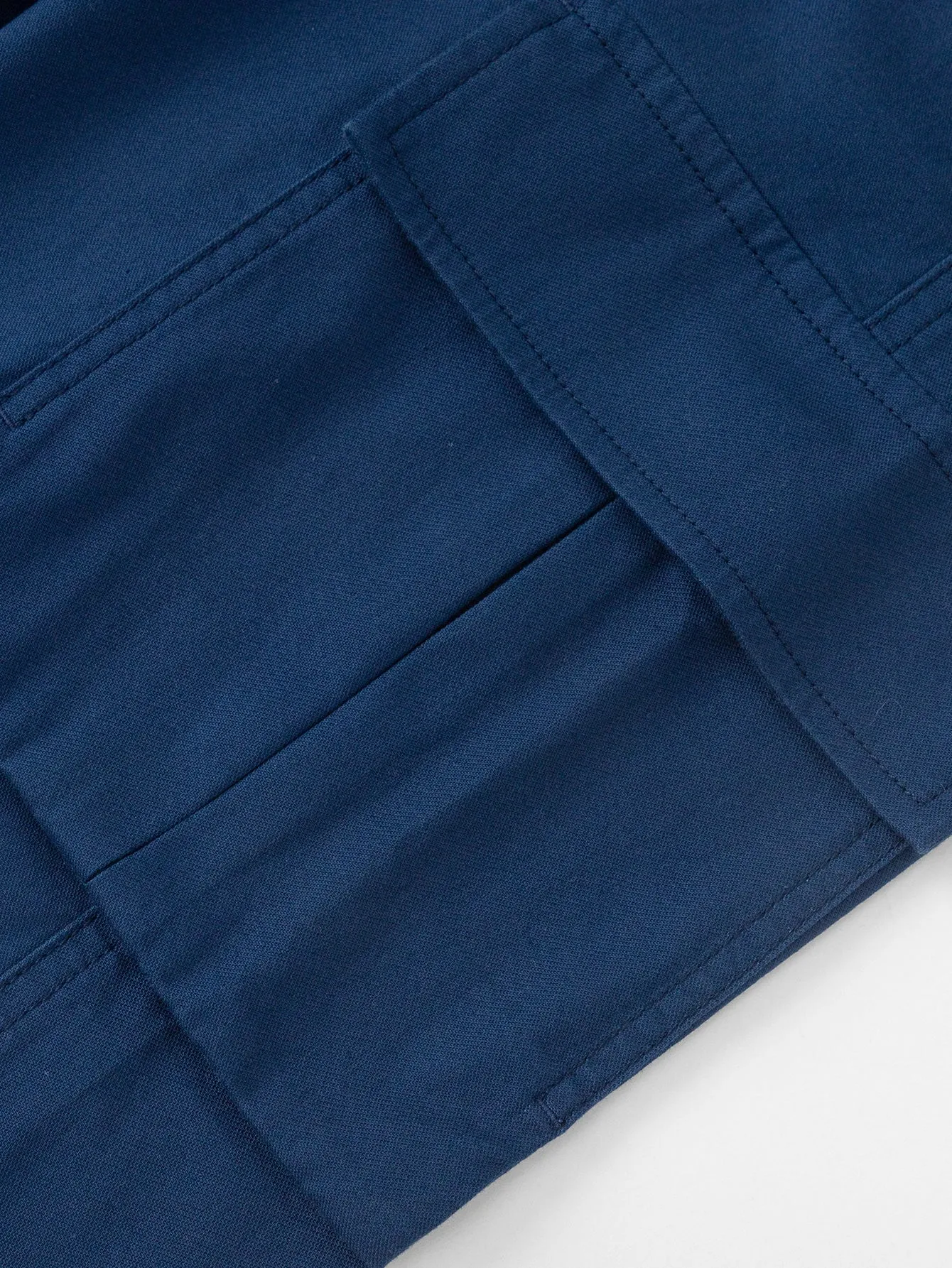 Boy Daily Life Dark Blue Solid Color Trousers