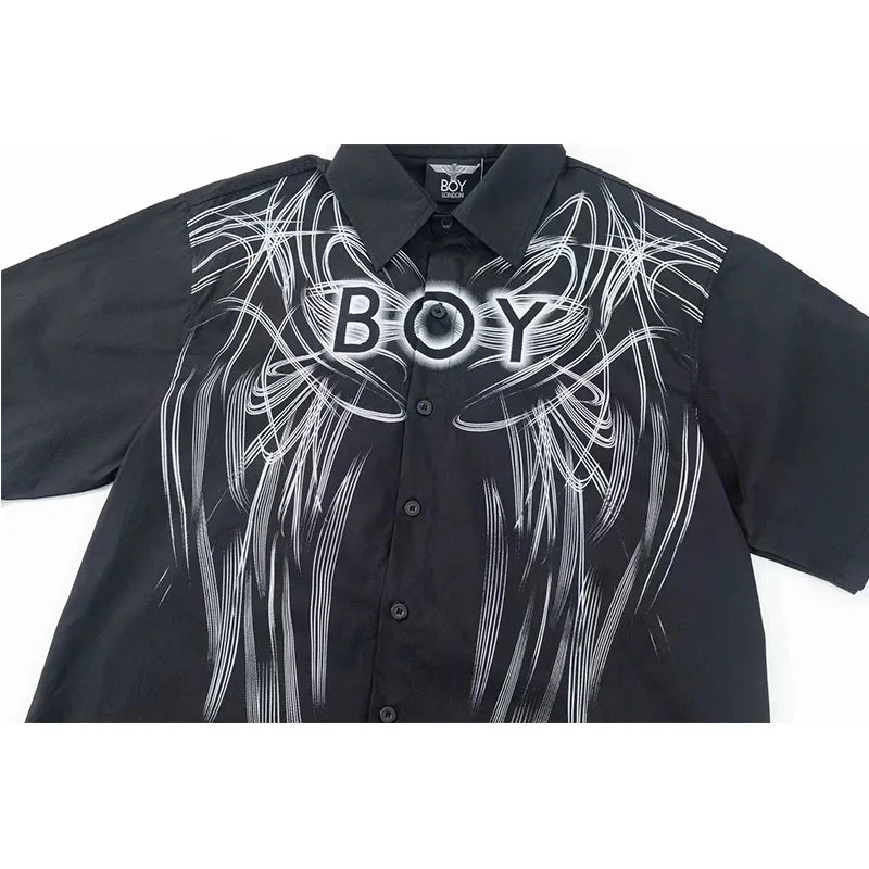 Boylondon Shirts Casual Fashionable Plus size sports retro