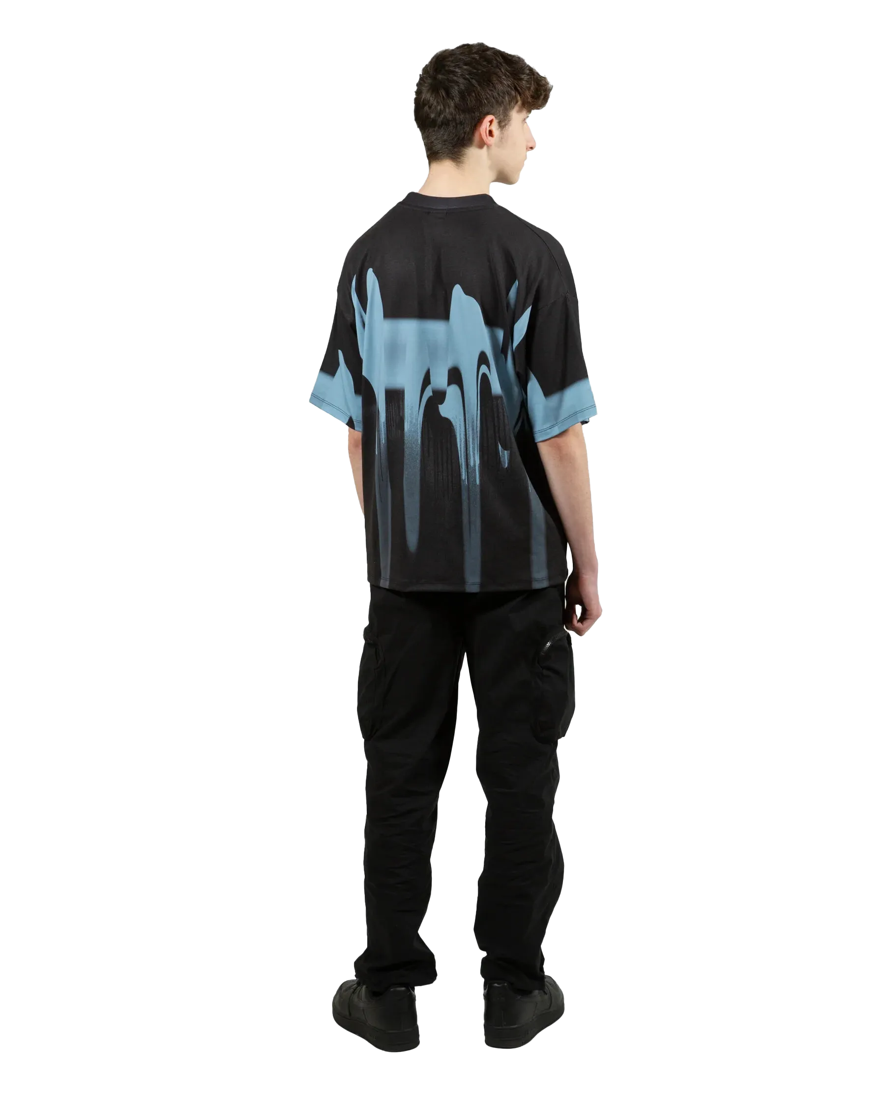 Boys Blur Paint T-Shirt in Blue