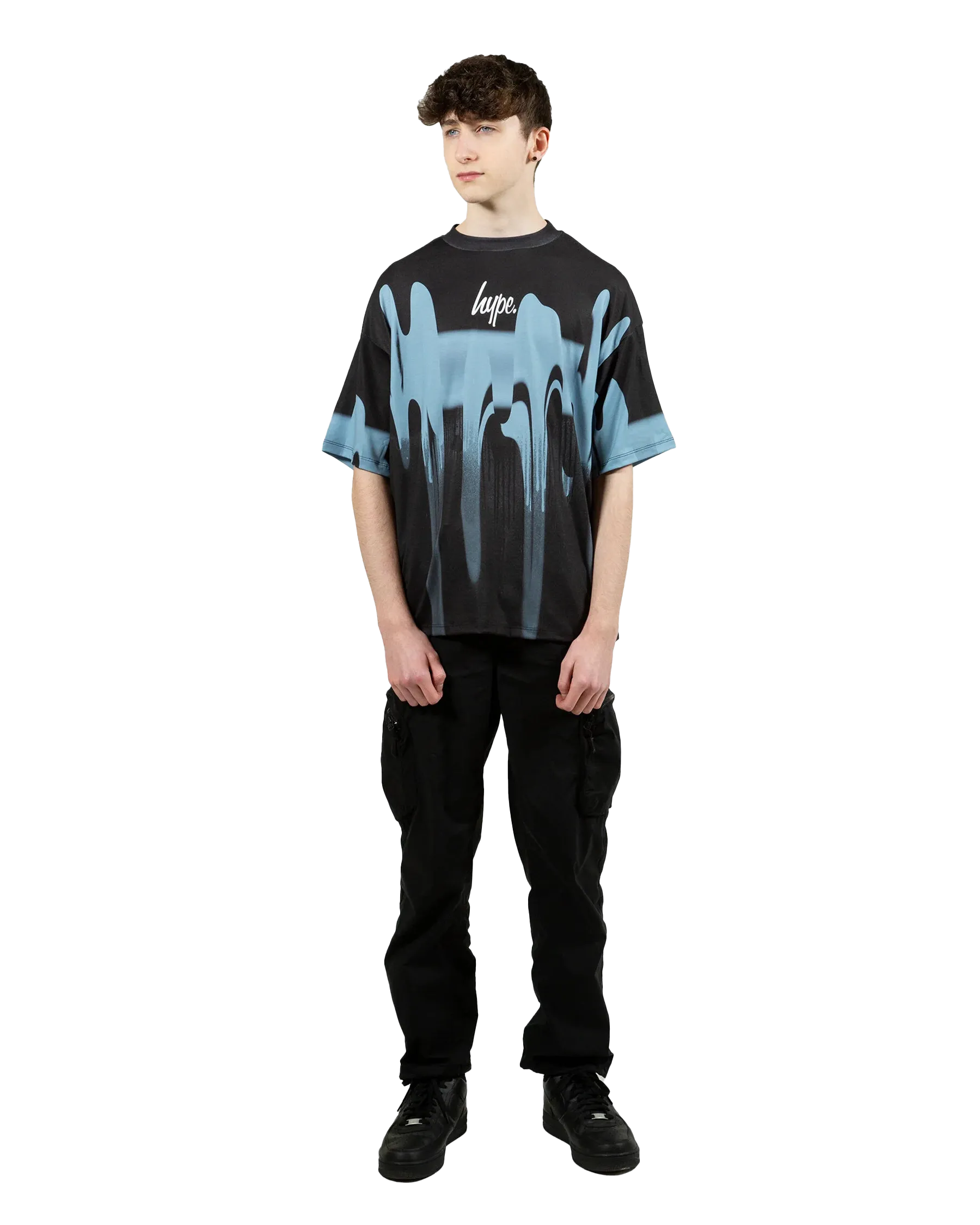 Boys Blur Paint T-Shirt in Blue