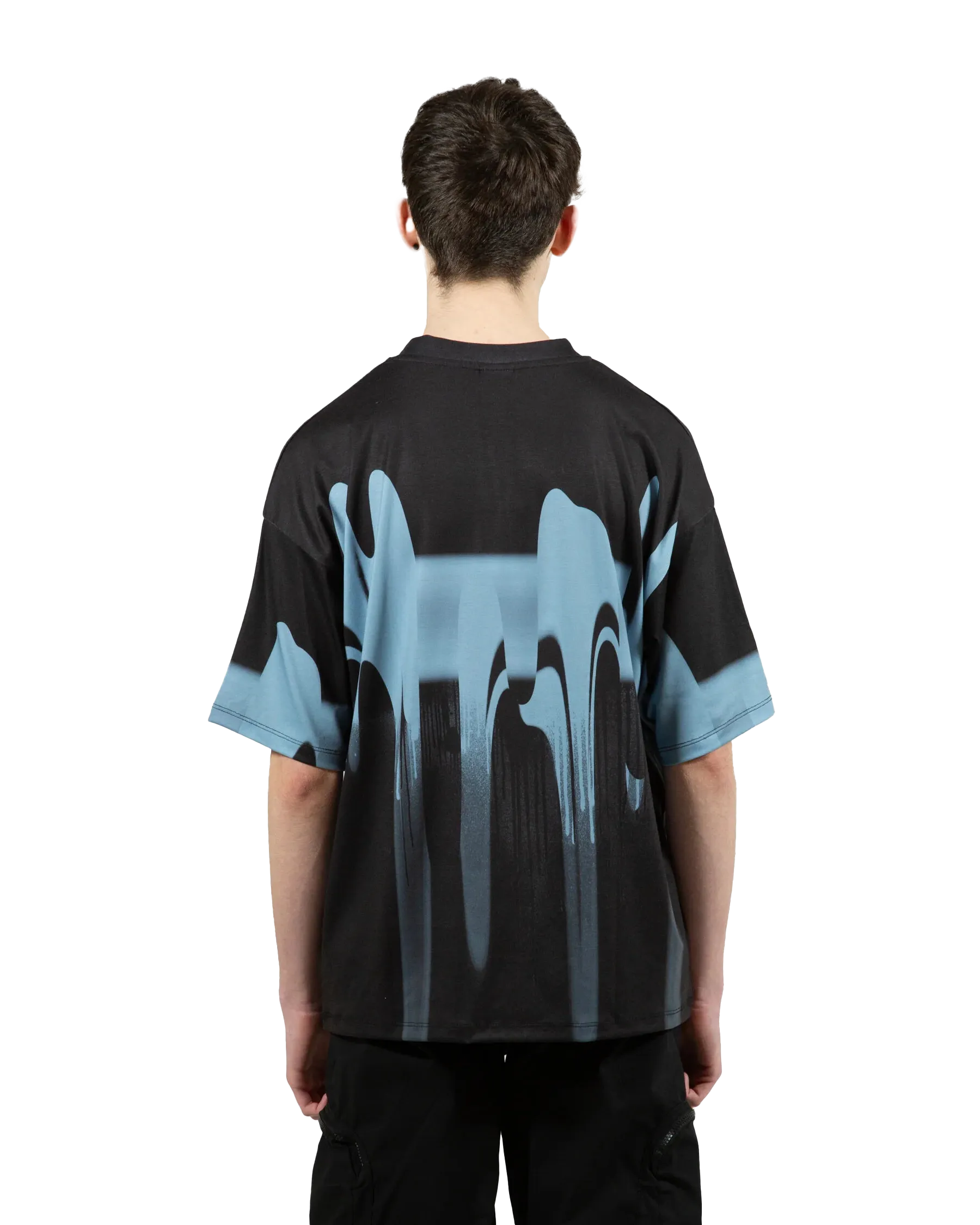 Boys Blur Paint T-Shirt in Blue