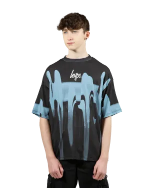 Boys Blur Paint T-Shirt in Blue