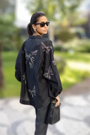 Butterfly Embroidered Back Shirt