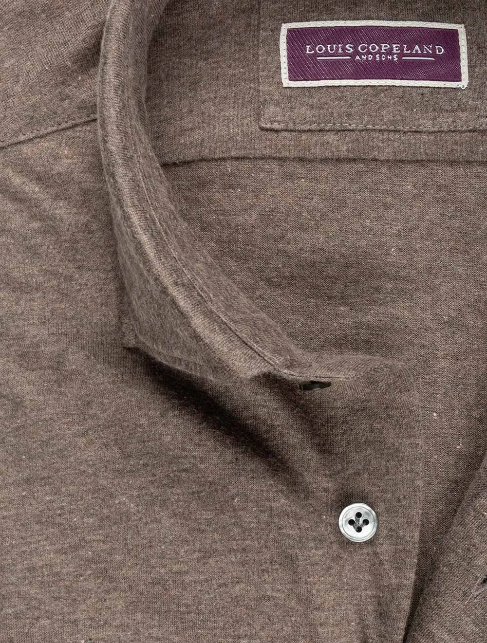 Cashmere Blend Jersey Shirt Brown