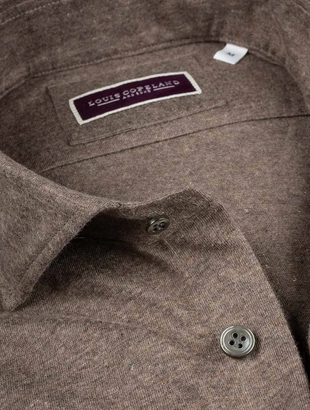 Cashmere Blend Jersey Shirt Brown