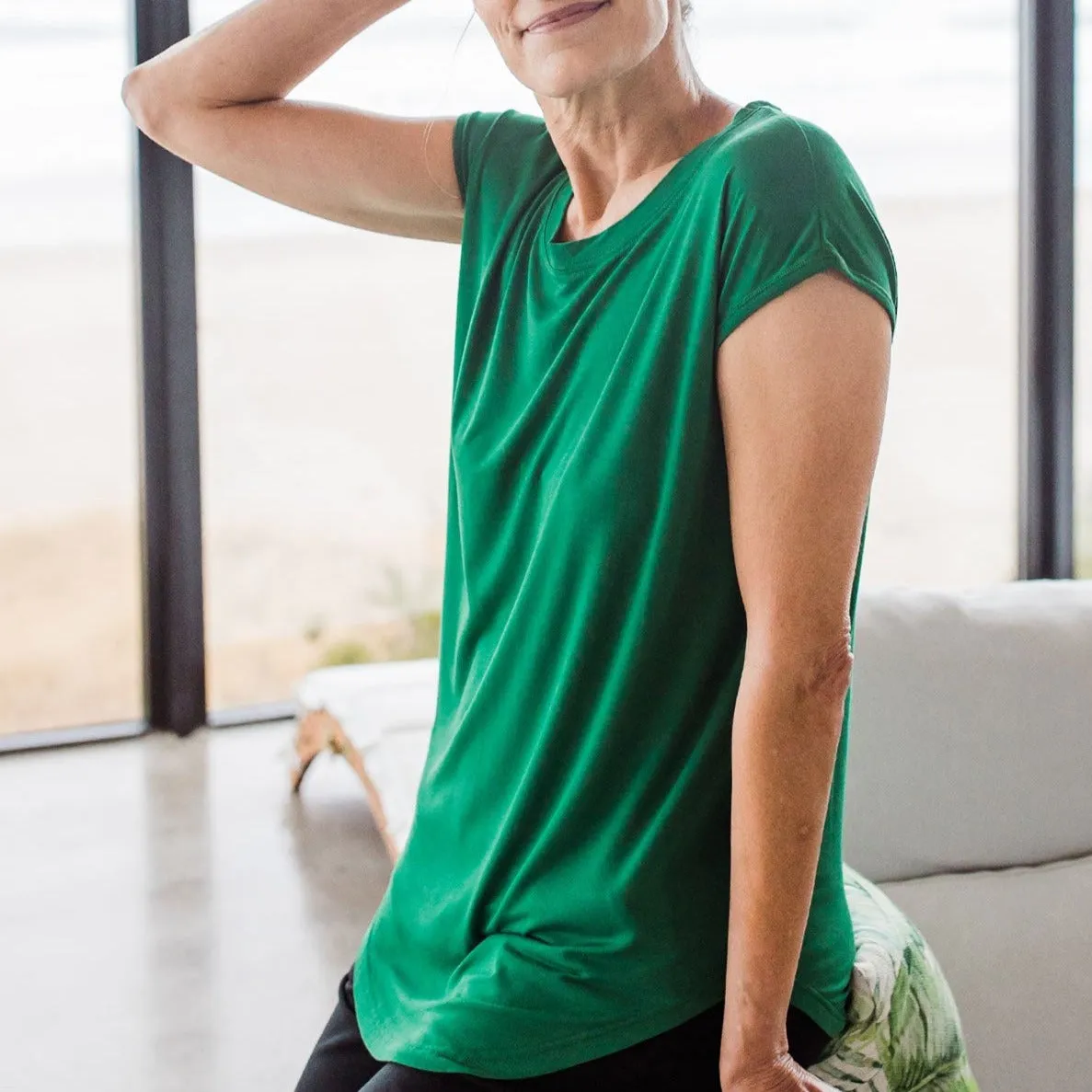 Cassidy Cap Sleeve Bamboo Boyfriend Tunic