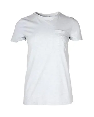 Chest Pocket Logo T-Shirt in Grey Cotton