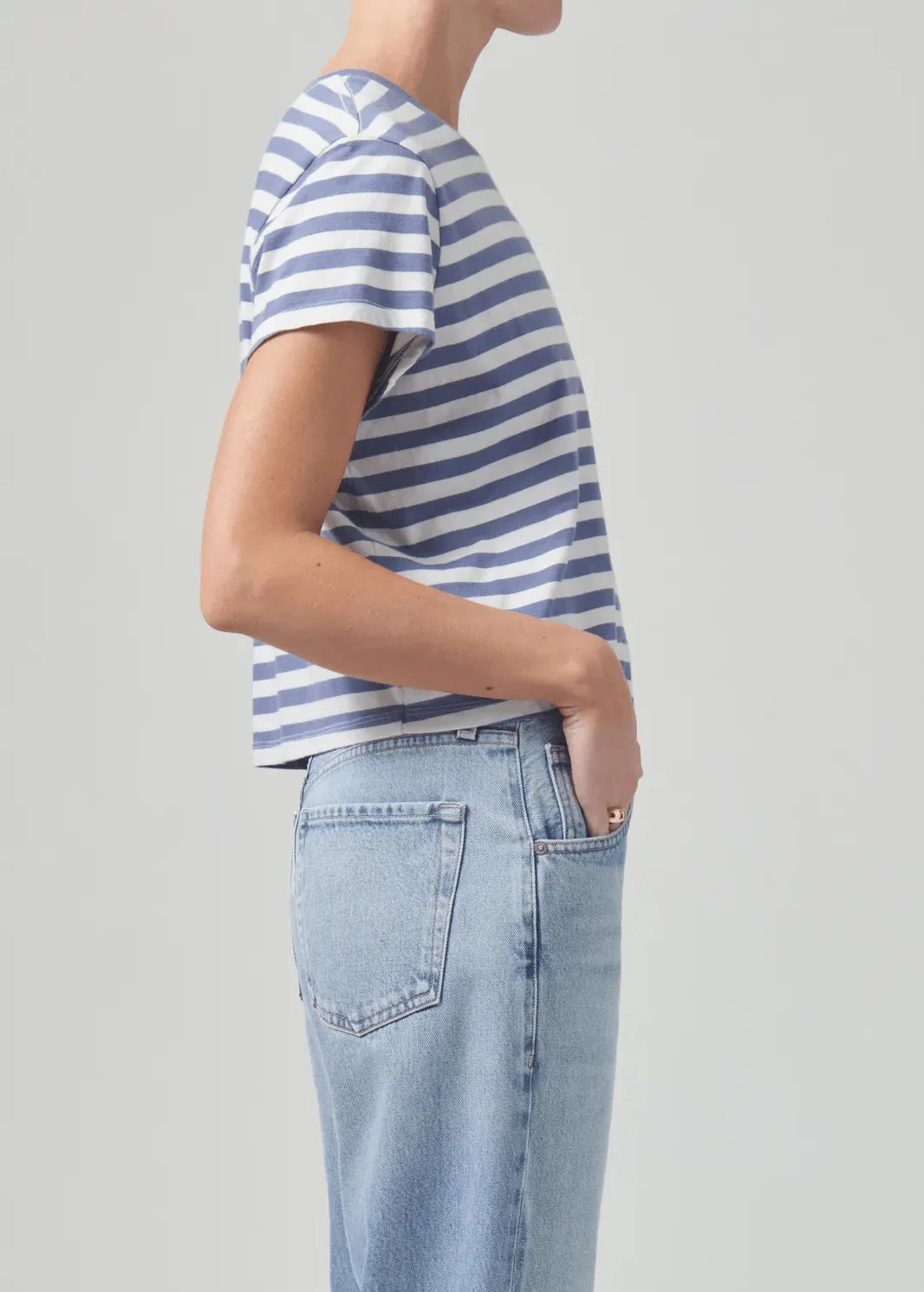 Citizens of Humanity Kyle Tee Adobe Stripe