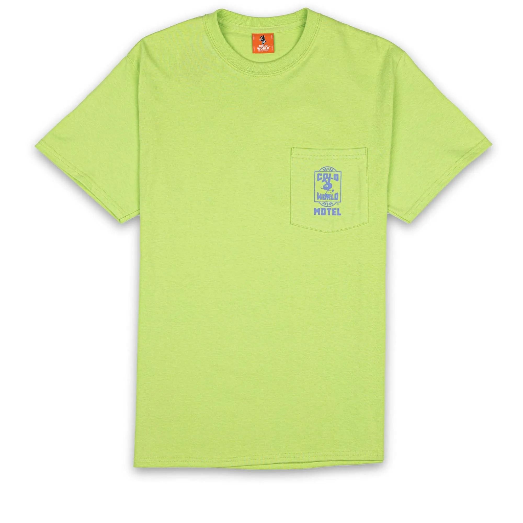 Cold World Motel Bunny Pocket Tee - Jade Green