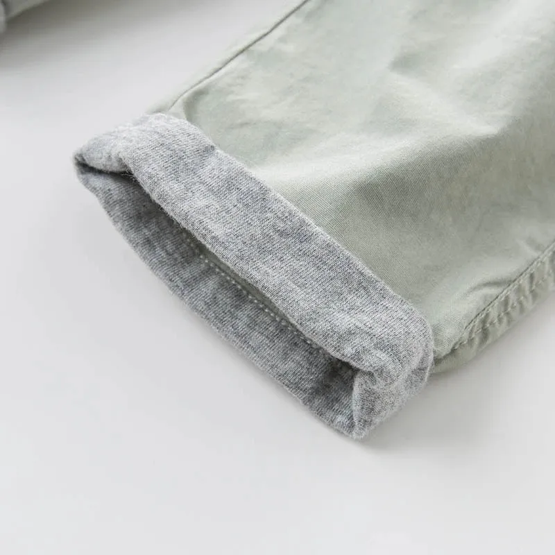 Cotton Pant with Grey Trim