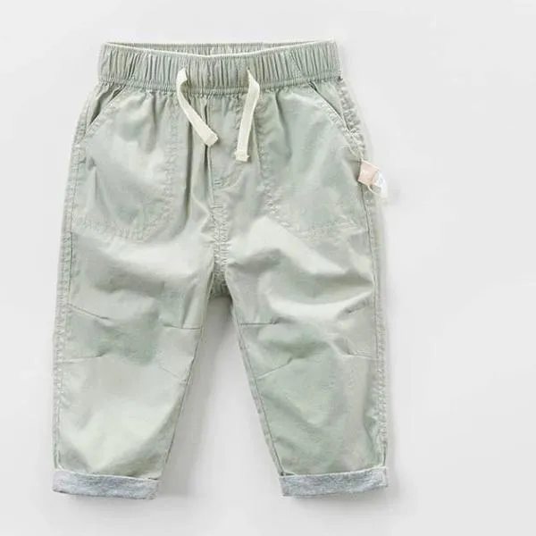 Cotton Pant with Grey Trim