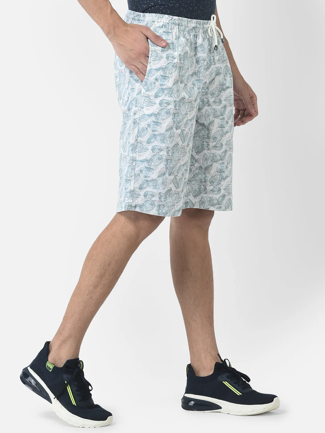 Cotton Shorts in Floral Print