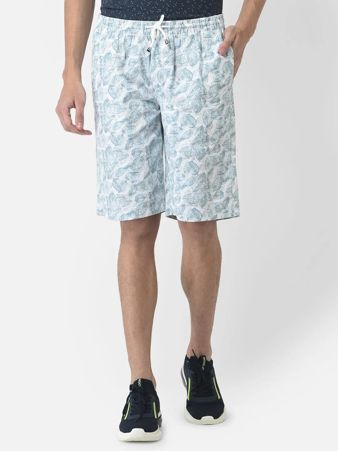 Cotton Shorts in Floral Print