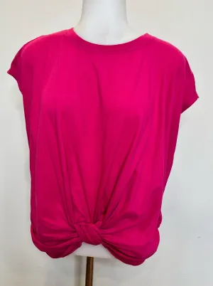 Crewneck Cap Sleeve Top [Dragon Fruit-57C-61035]