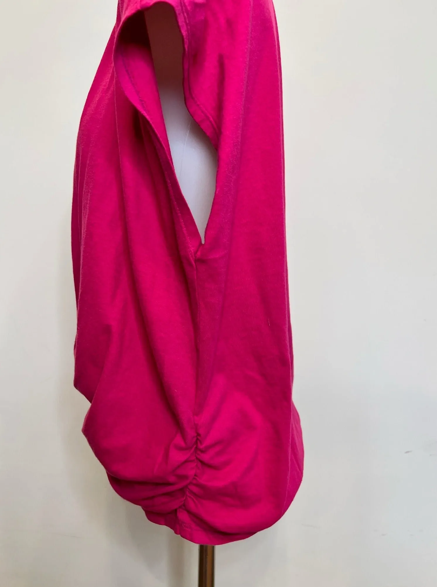 Crewneck Cap Sleeve Top [Dragon Fruit-57C-61035]