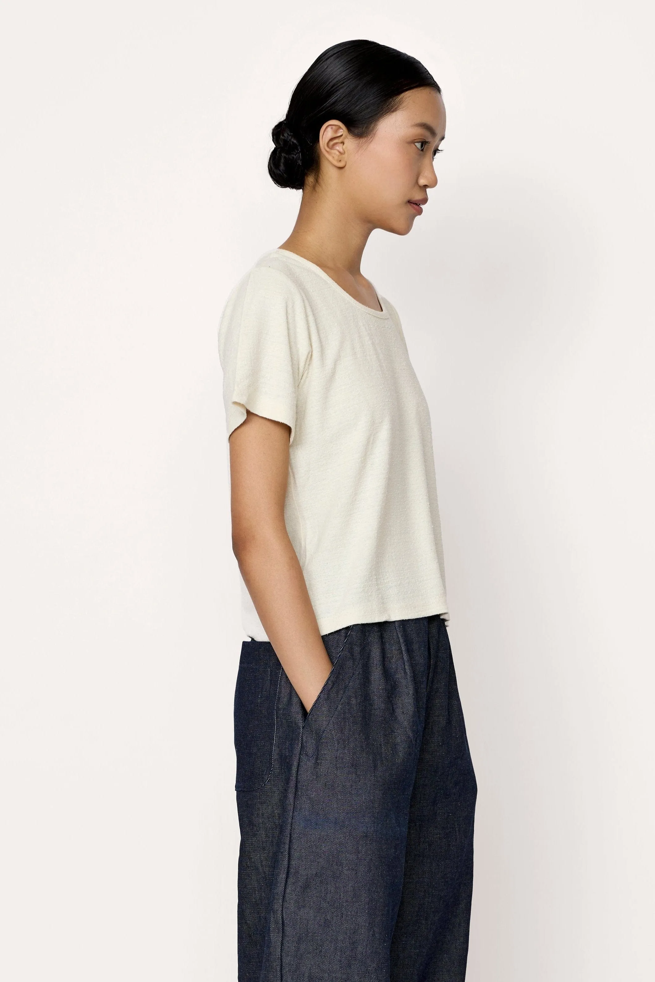 Cropped Crew T-Shirt - Ivory