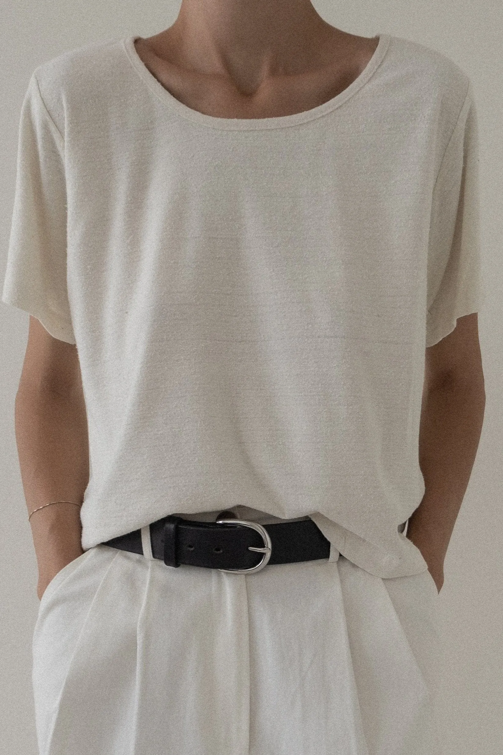 Cropped Crew T-Shirt - Ivory