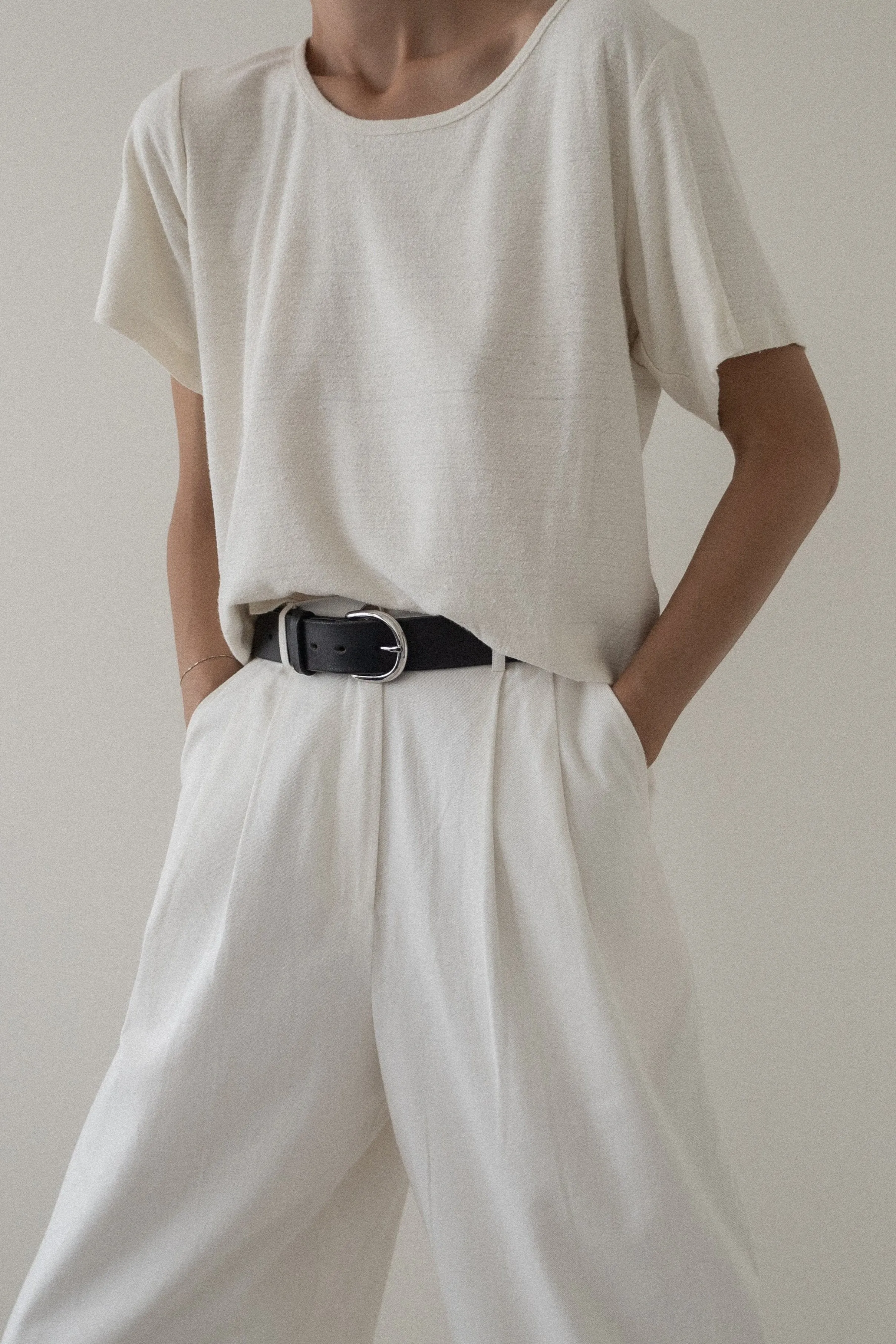 Cropped Crew T-Shirt - Ivory