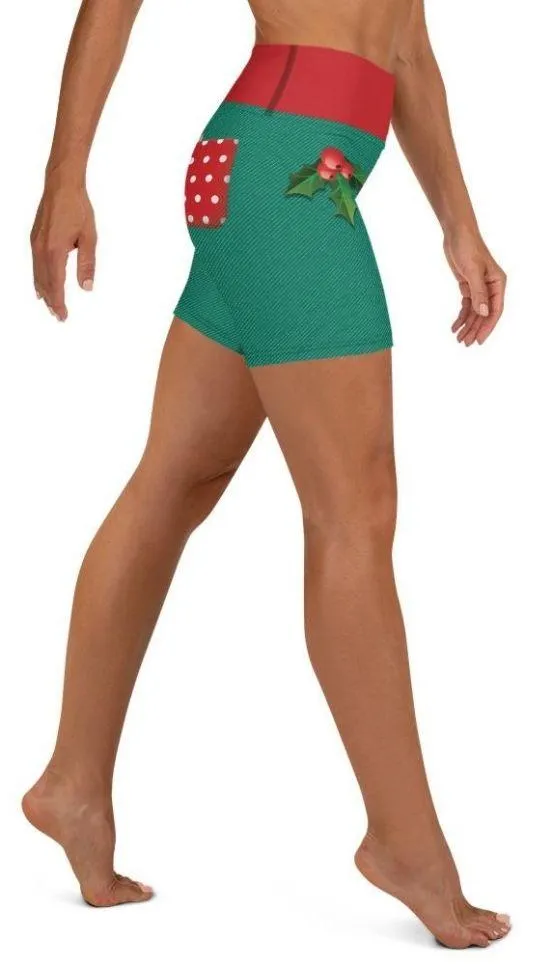 Cute Christmas Yoga Shorts