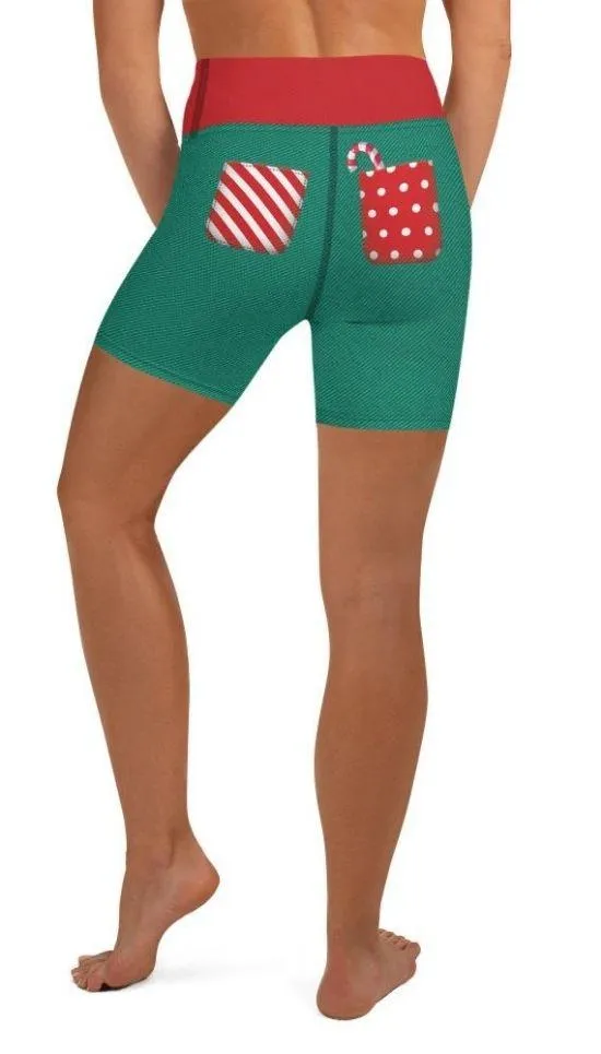 Cute Christmas Yoga Shorts